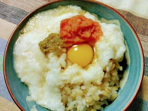 柚子胡椒♡辛子明太子入り麦とろご飯